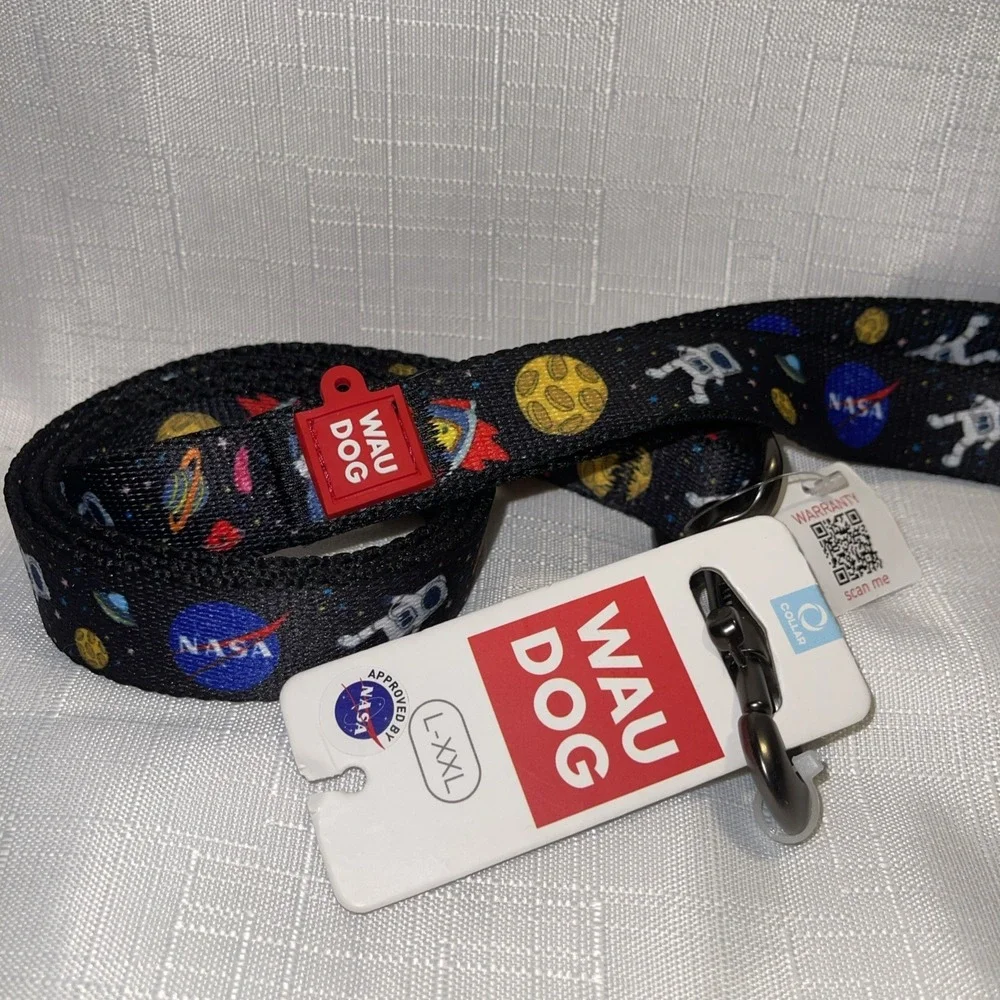 WAUDOG Leash NASA Space Theme Dog Lead Puppy Rocket astronaut Stars Moon 122 cm